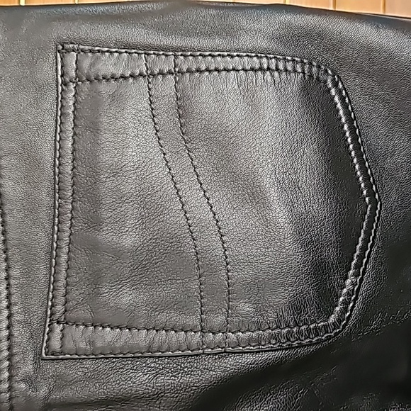 Vintage Leder Company high quality genuine leather pants from Germany 90s 33x29 - Picture 9 of 13